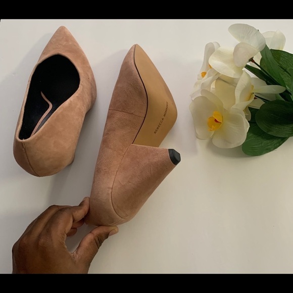 New Rebecca Minkoff Zuria Heel in Blush Suede 8.5 - Picture 10 of 10
